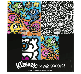 Kleenex x Mr Doodle Limited Edition Design Cube Tissues